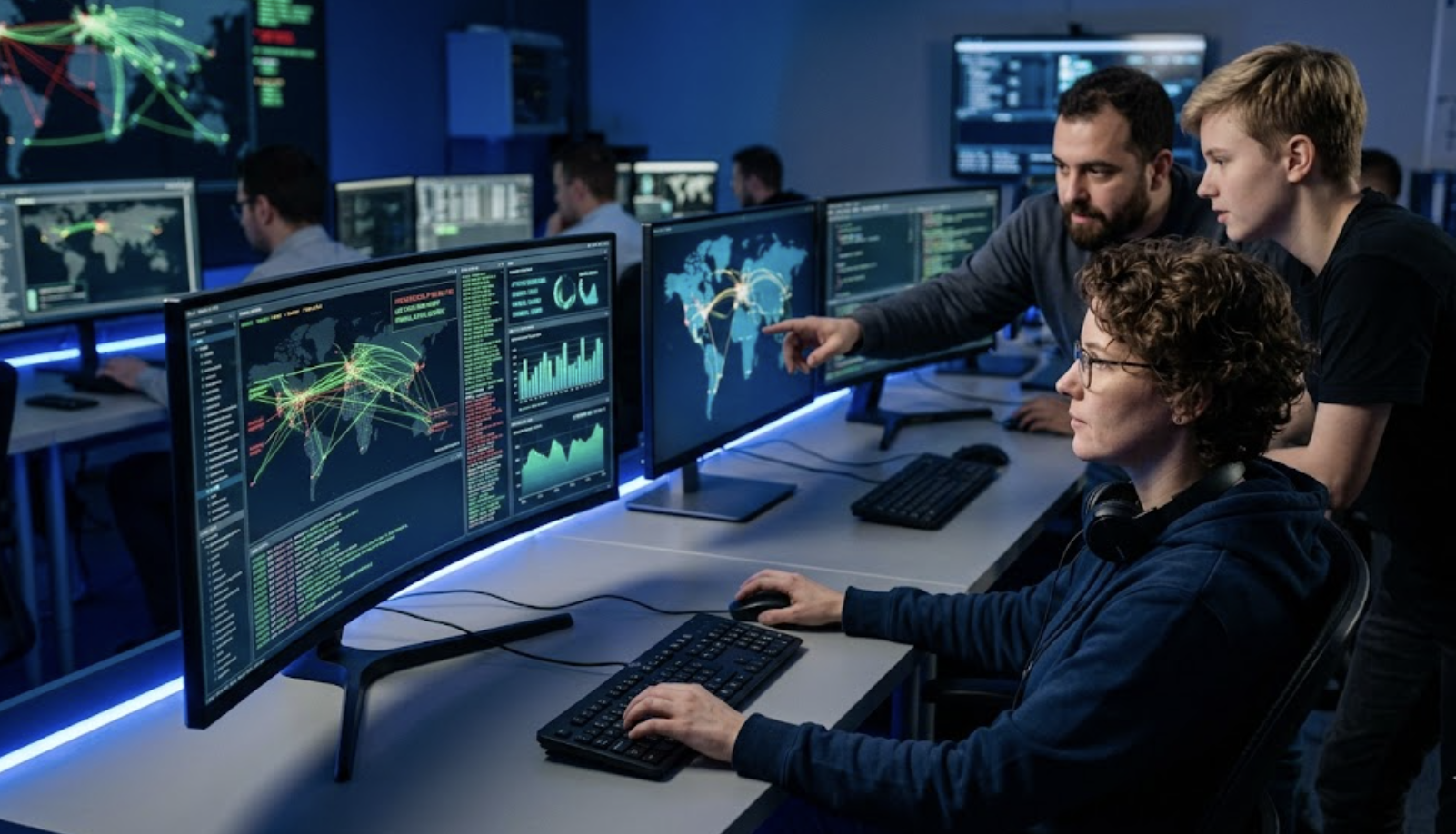 Cybersecurity monitoring alerts and activity view