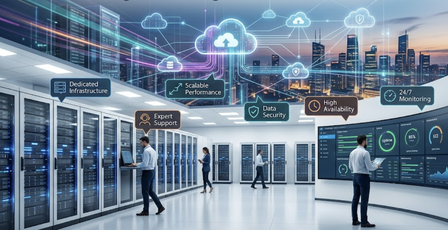Managed hosting and cloud infrastructure workspace